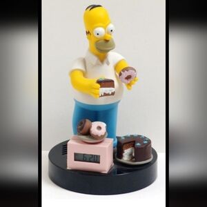 Vintage Homer Simpson Donut LED Talking Alarm Clock